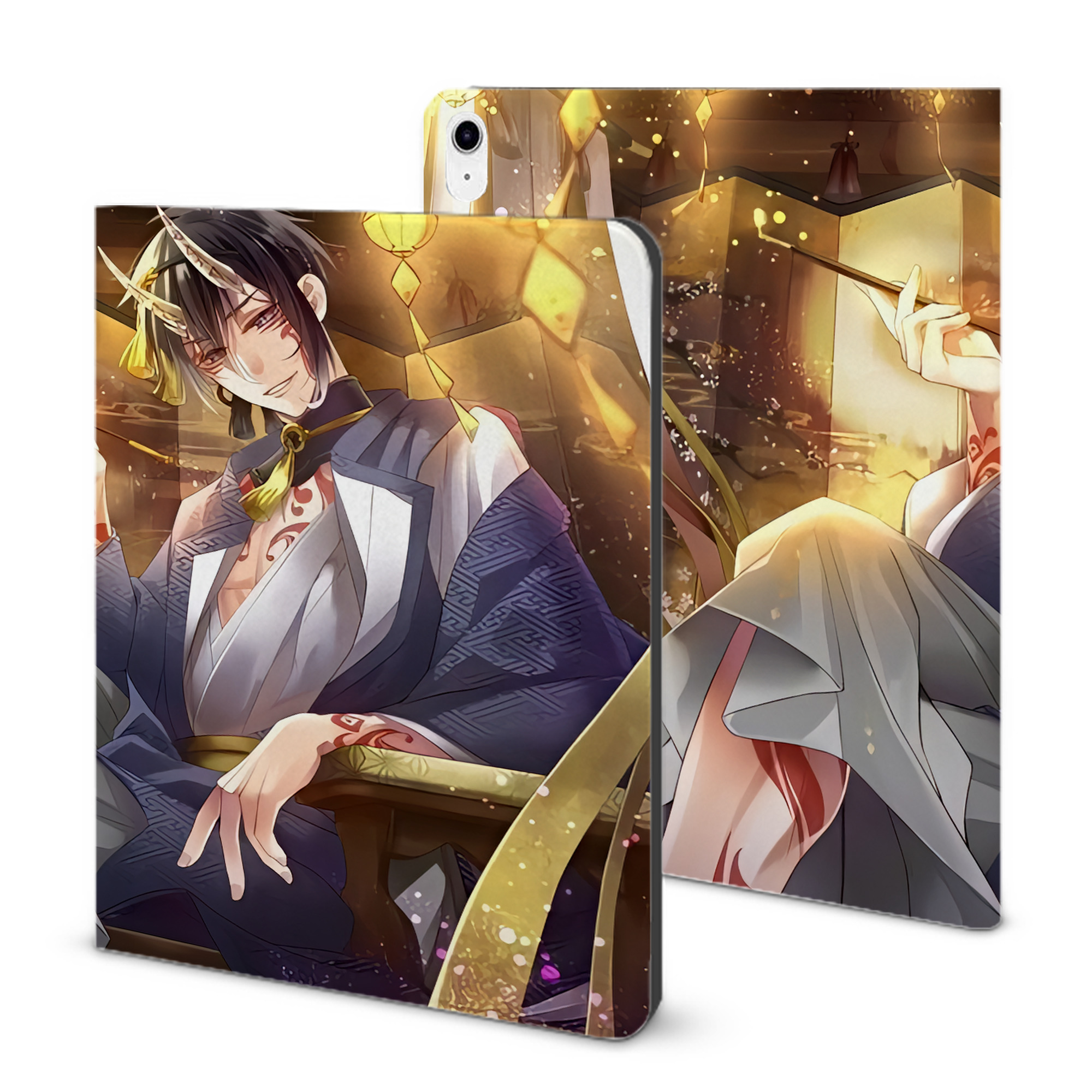 （画像用） 刀剣乱舞 Touken Ranbu IPad ケース ブック型 PUレザー TPU 耐衝撃 軽量 薄型 ペン収納なし 全面保護 IPad 各モデル対応